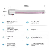 Feit Electric 74355 - GLP24ADJS/VM/27W/LED Indoor Horticulture LED Fixture
